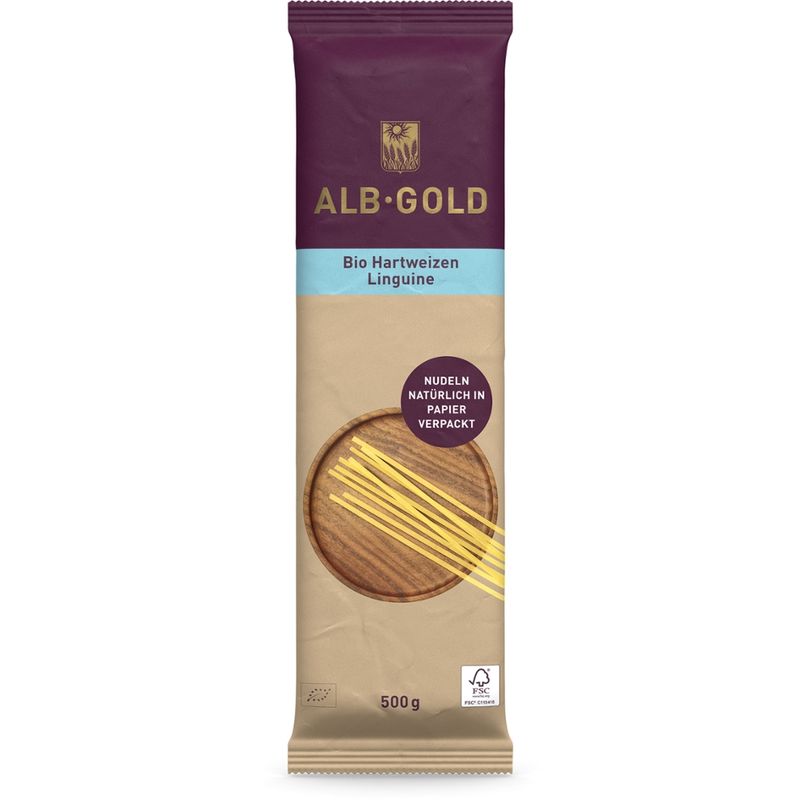 ALB-GOLD ALB-GOLD Bio Hartweizen Linguine 500g ( Papier) - Produktbild