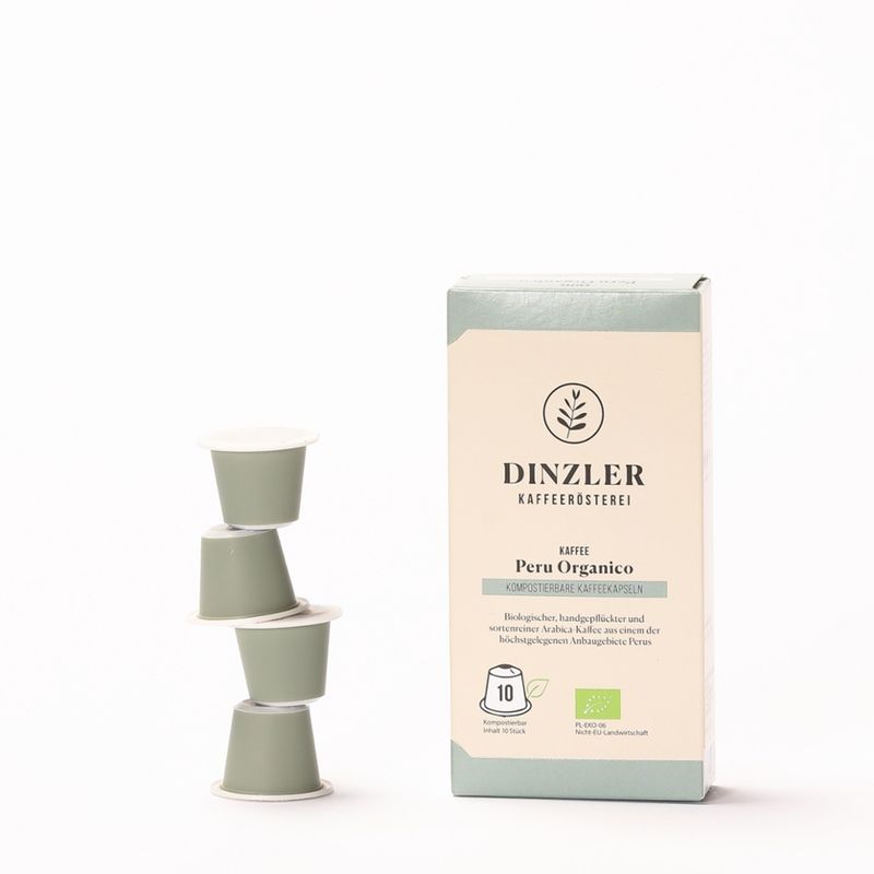 DINZLER Kaffeerösterei Dinzler Kapseln Kaffee Peru Organico (Karton à 10 Kapseln) - Produktbild