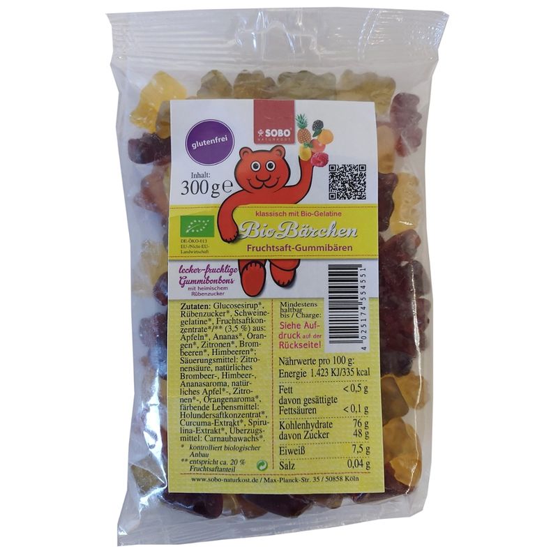 Sobo Bio-Bärchen mit Bio-Gelatine - Produktbild
