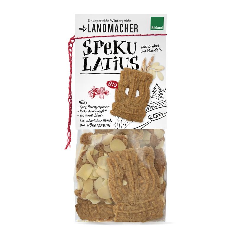 Landmacher Bio-Spekulatius-Kekse mit Mandeln (125g), Bioland - Produktbild