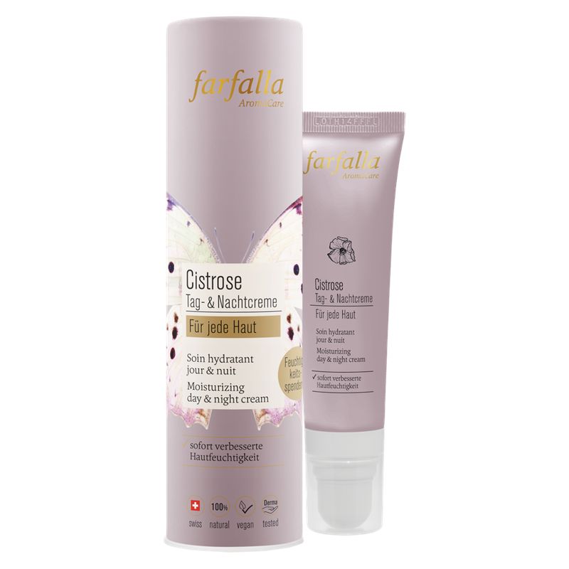 farfalla Cistrose Für jede Haut, Feuchtigkeitsspendende Tag- und Nachtcreme, 30ml - Produktbild