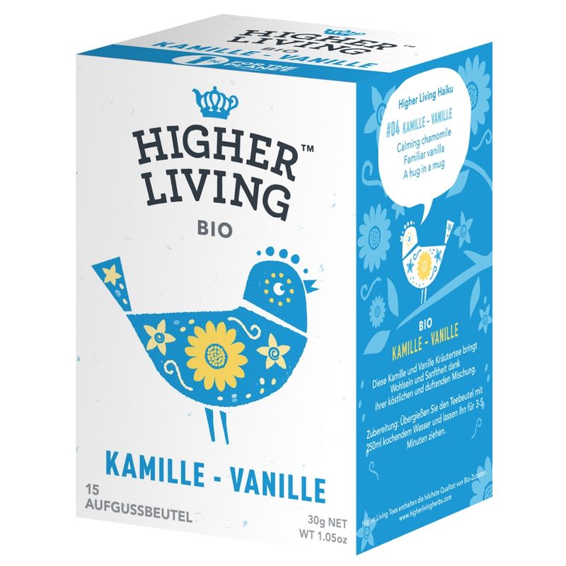 Higher Living Kräutertee Kamille - Vanille - Produktbild