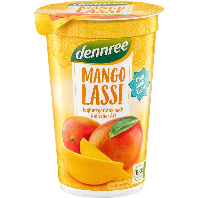 dennree Mango Lassi, Joghurtgetränk nach indischer Art - Produktbild