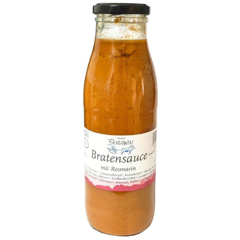 Ökodorf Brodowin Brodowiner Bratensoße mit Rosmarin im 0,5L Pfandglas - Produktbild