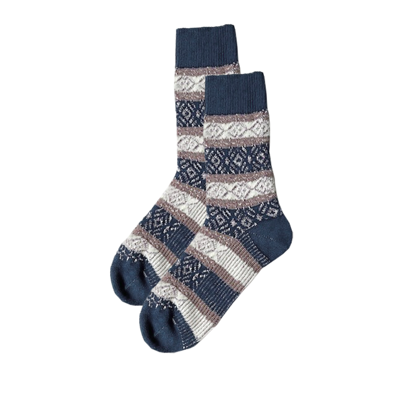 LIVING CRAFTS 1401 Hyggesocke blue/brown 40-42 - Produktbild