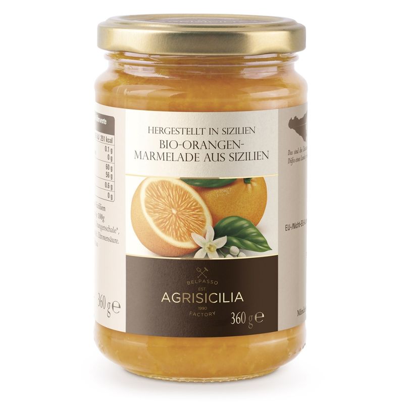 Agrisicilia Organische sizilianische Orangenmarmelade - Produktbild