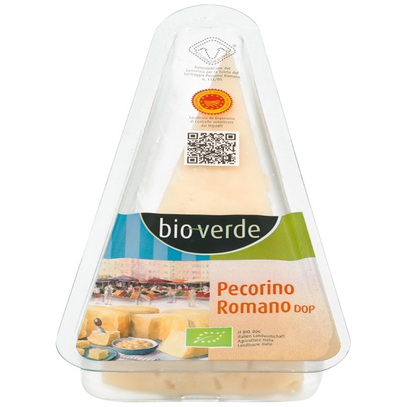 bio-verde Pecorino Romano D.O.P.aus 100% Schafmilch, egalisiert 125 g - Produktbild