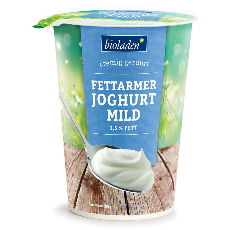 bioladen Fettarmer Joghurt mild im Becher, 1,5 % Fett - Produktbild