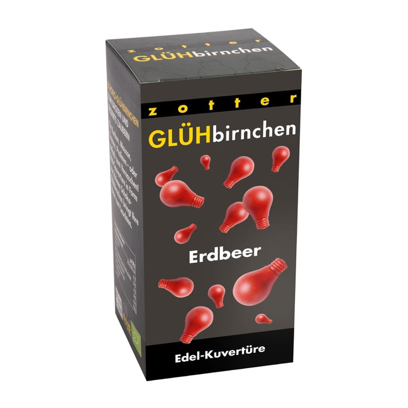 Zotter Schokolade Glühbirnchen - Erdbeer - Produktbild