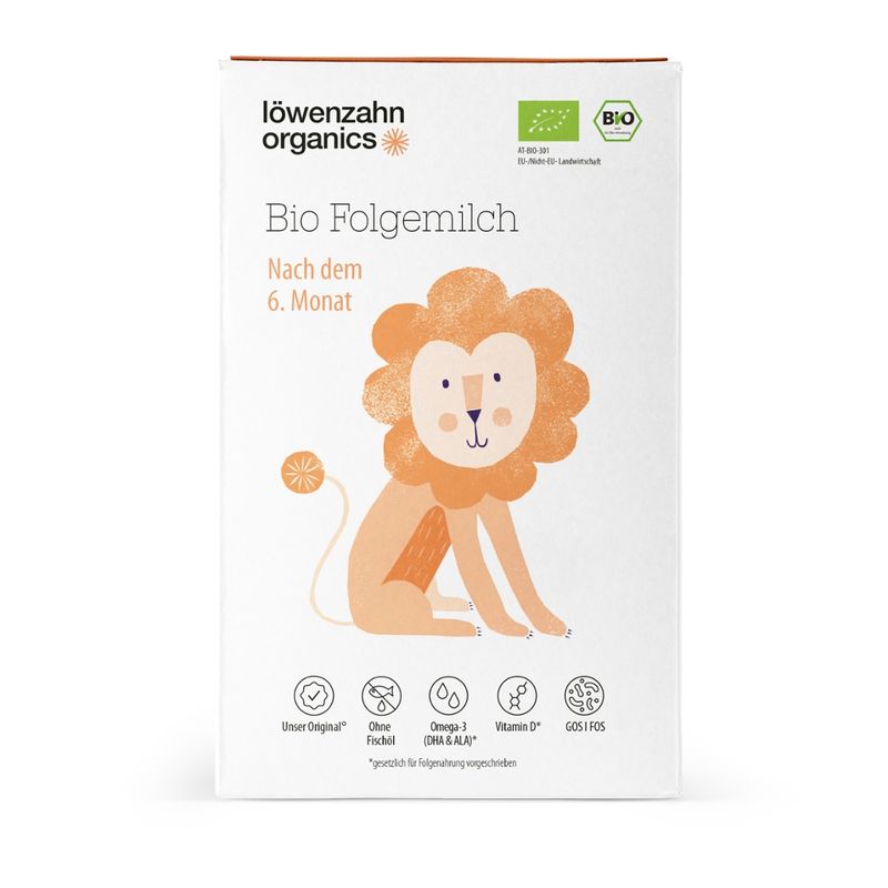 Löwenzahn Organics  Löwenzahn Organics Bio Folgemilch nach dem 6. Monat 500 g - Produktbild