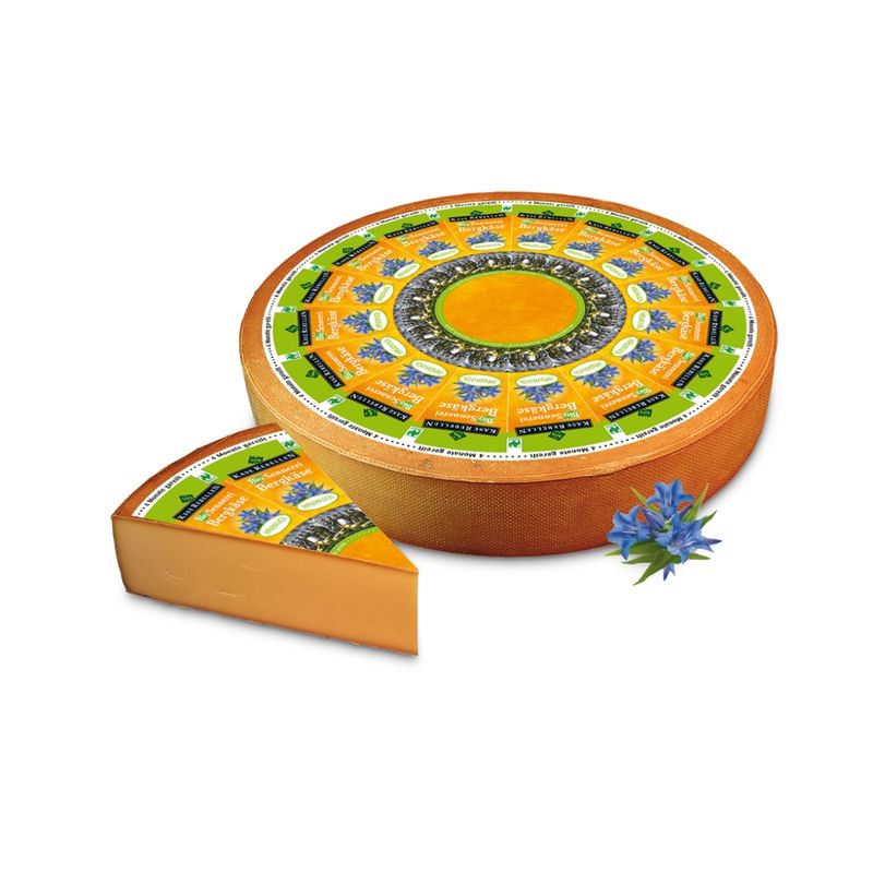 Käserebellen Bio Sennerei Bergkäse, ca. 4 Monate gereift, Hartkäse 50% Fett i. Tr. aus Bio-Bergbauern-Heumilch g.t.S., 1/8 Laib ca. 3,75 kg - Produktbild