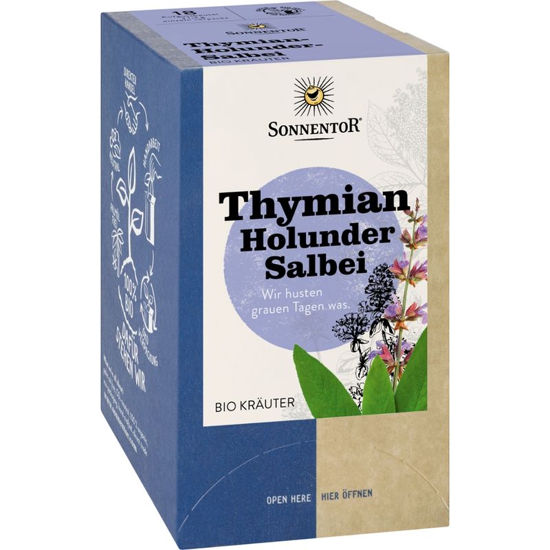 Sonnentor Thymian-Holunder-Salbei, Doppelkammerbeutel - Produktbild