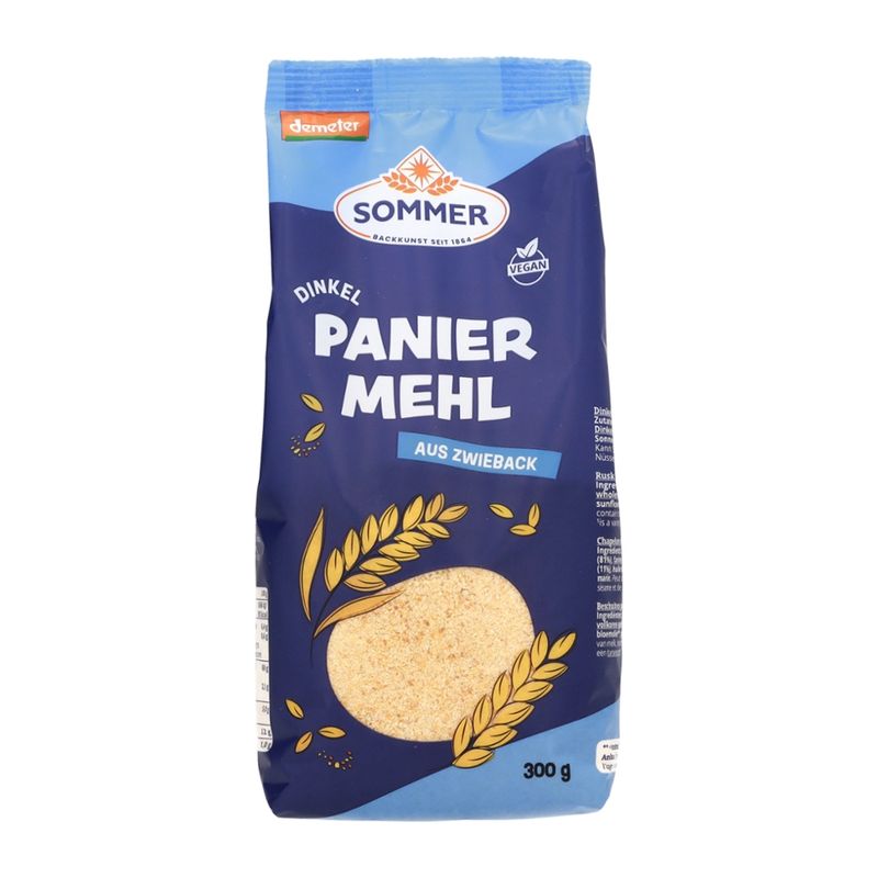 SOMMER BACKKUNST SEIT 1864 Demeter Dinkel Paniermehl aus feinem Zwieback - Produktbild