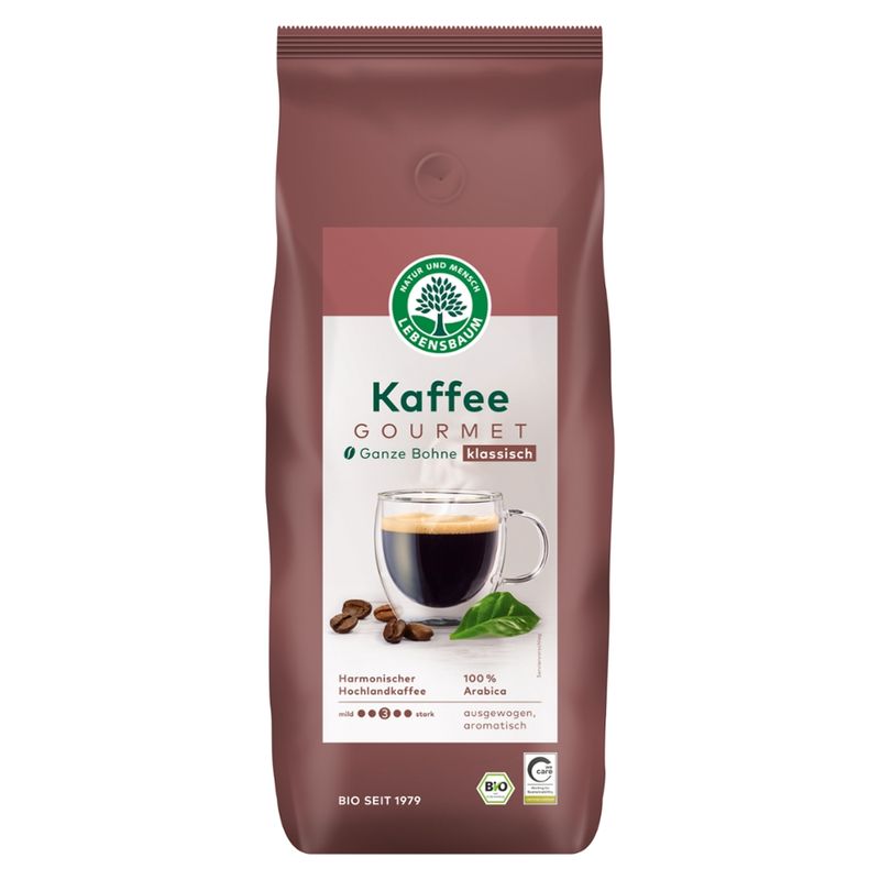 LEBENSBAUM Kaffee Gourmet, klassisch, ganze Bohne - Produktbild