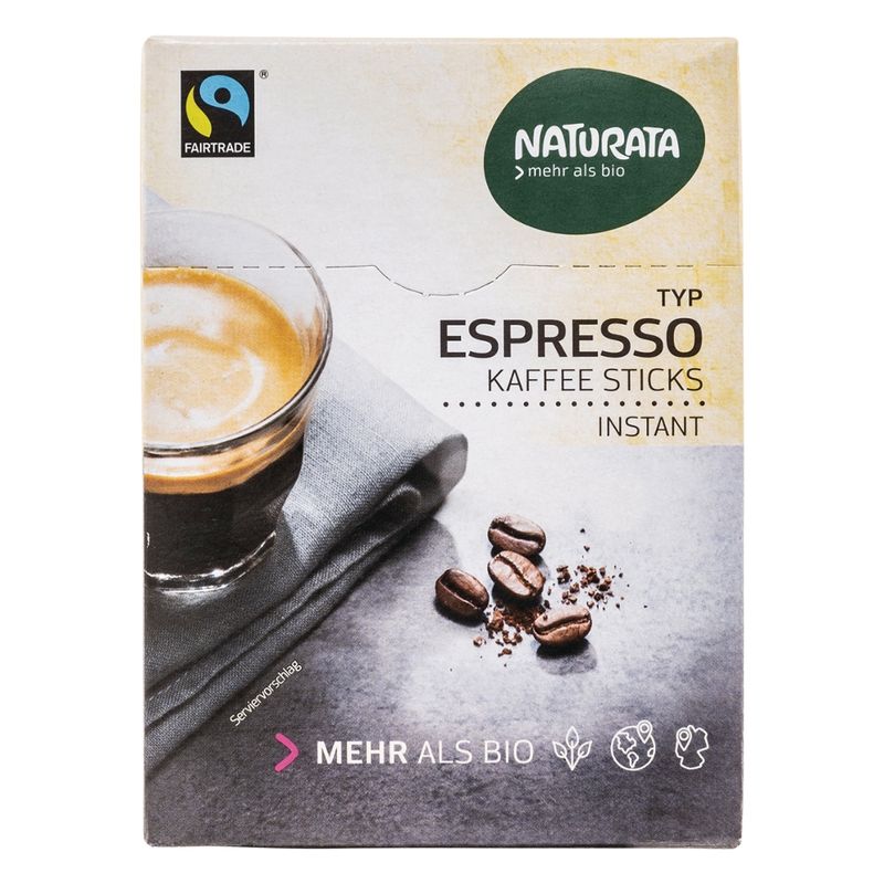NATURATA Espresso Kaffee-Sticks Bohnenkaffee, instant - Produktbild