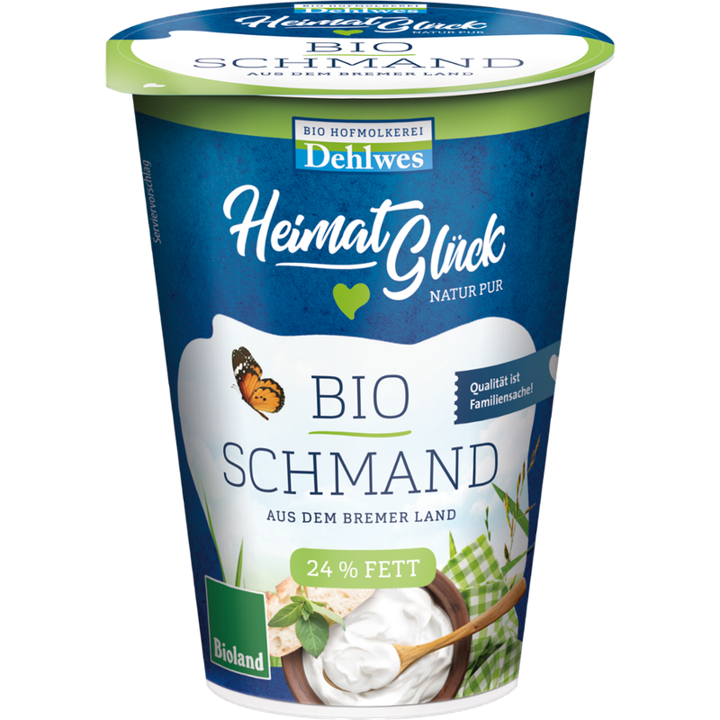 HeimatGlück BIO-Schmand 24% Fett 200g - Produktbild