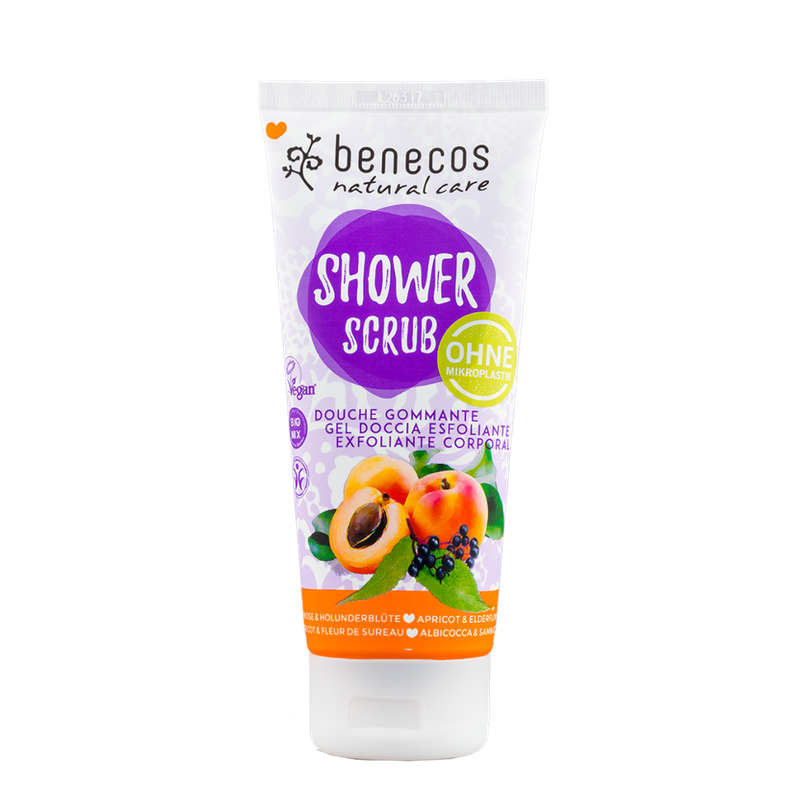 benecos benecos Natural Shower Scrub Aprikose & Holunder - Produktbild