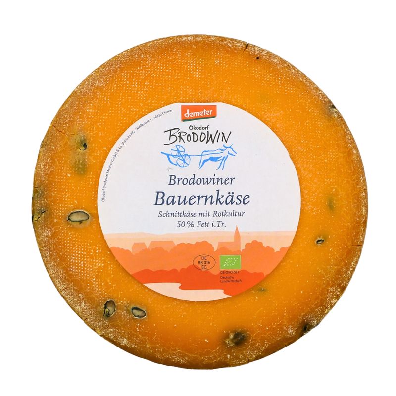 Ökodorf Brodowin Demeter Brodowiner Bauernkäse mit Möhrensaft und Kürbiskernen - Produktbild