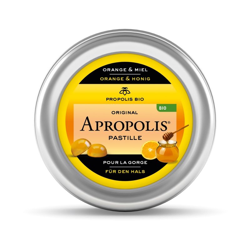 APROPOLIS APROPOLIS Pastillen - Balsam für den Hals, Orange & Honig, 40g - Produktbild