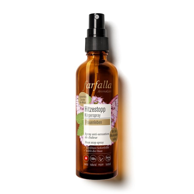 farfalla Frauenleben, Muskatellersalbei, Hitzestopp Spray, 75ml - Produktbild