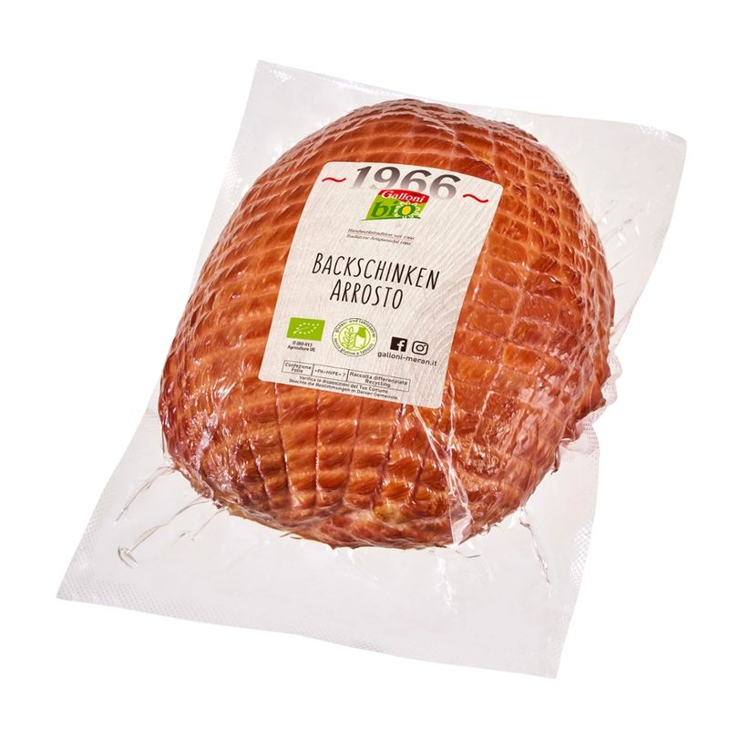 Galloni BIO BIO-Backschinken ganz Vakuumiert ca. 0,8kg - Produktbild