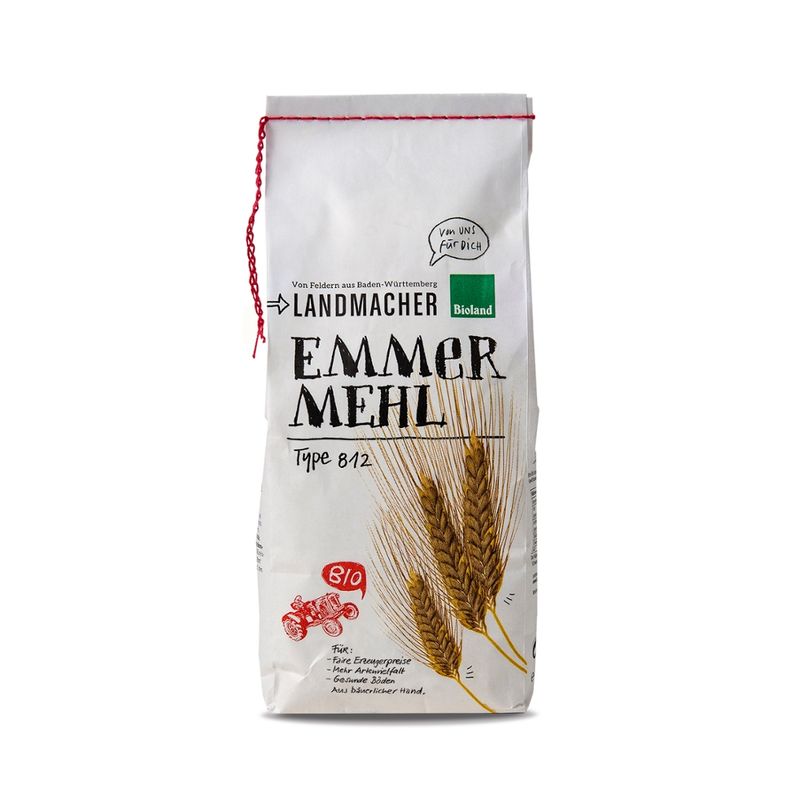 Landmacher Bio-Emmermehl Type 812 (1kg), Bioland - Produktbild