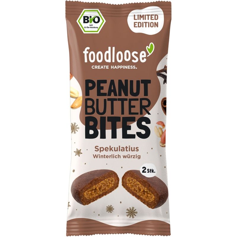 foodloose foodloose Bio-Peanut Butter Bites Spekulatius 2x20g - Produktbild