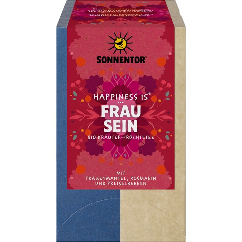 Sonnentor Frau sein Tee Happiness is®, Doppelkammerbeutel - Produktbild