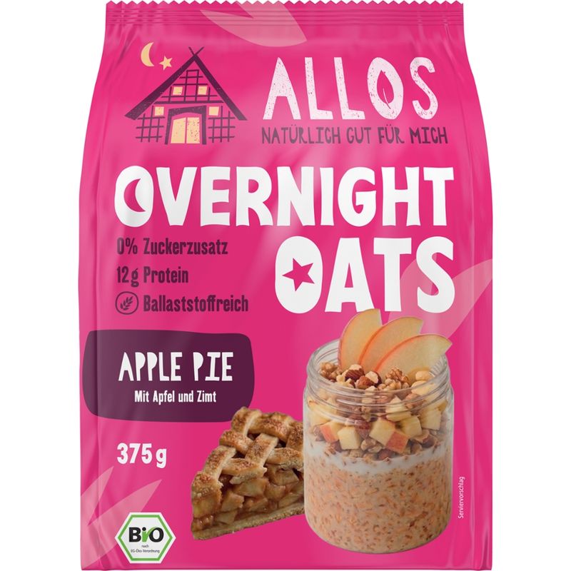 Allos Overnight Oats Apple Pie - Produktbild