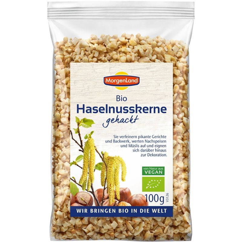 MorgenLand Bio Haselnusskerne gehackt - Produktbild
