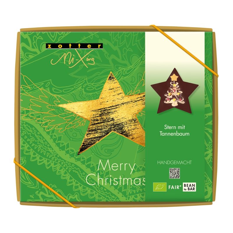 Zotter Schokolade Stern mit Tannenbaum - Produktbild