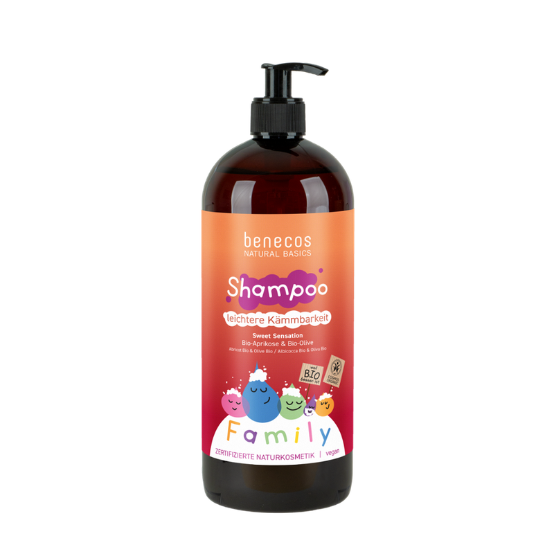 benecos benecos Natural Shampoo FAMILY SIZE Sweet Sensation Aprikose & Olive - Produktbild
