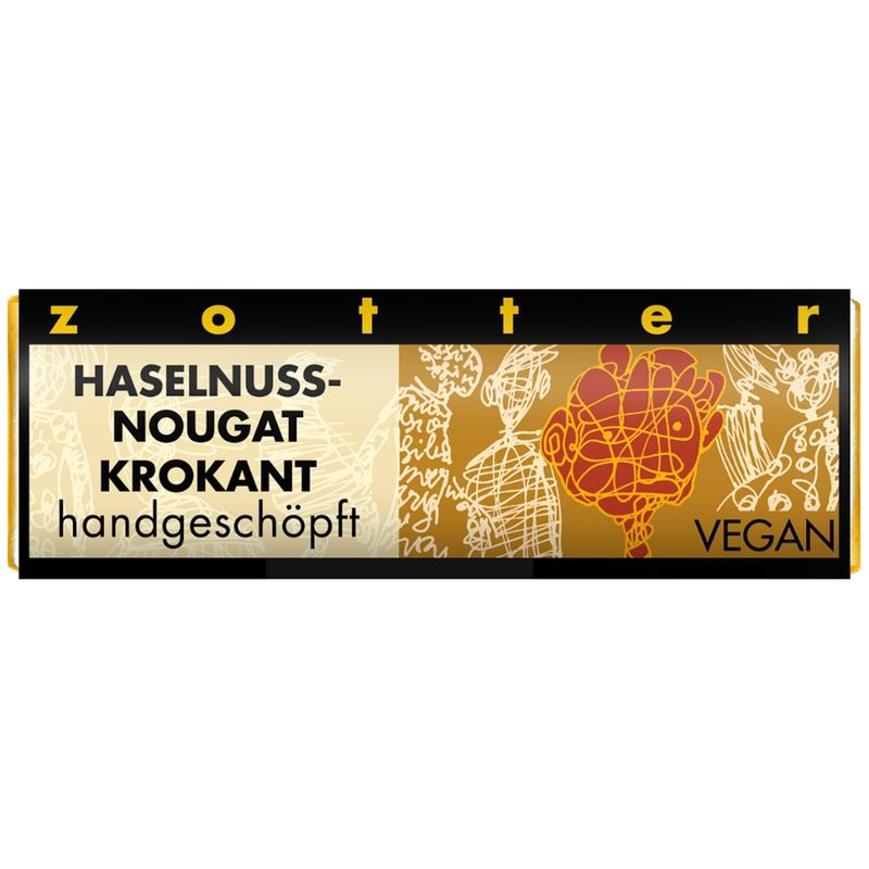 Zotter Schokolade Schoko-Mini Haselnussnougat Krokant - Produktbild