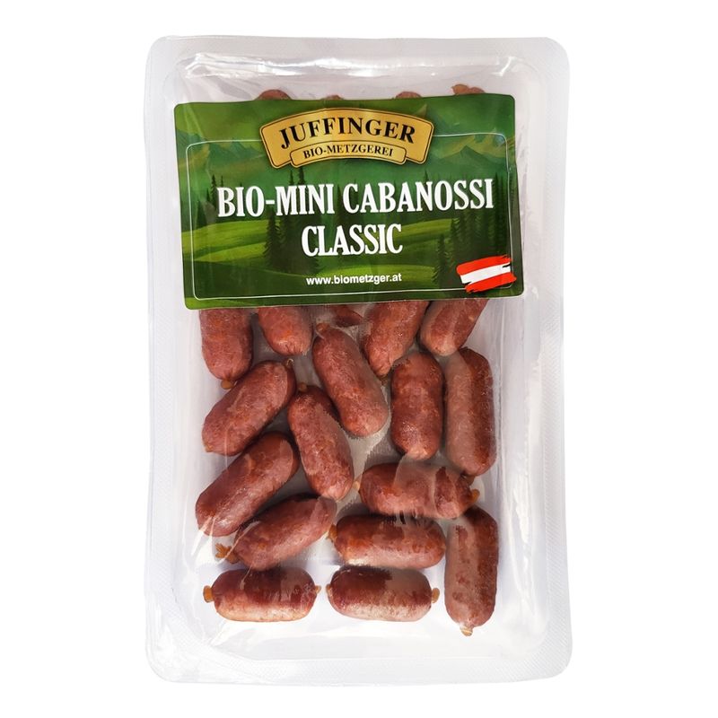 Juffinger Bio-Metzgerei BIO-Mini Cabanossi Classic e140g atmo - Produktbild