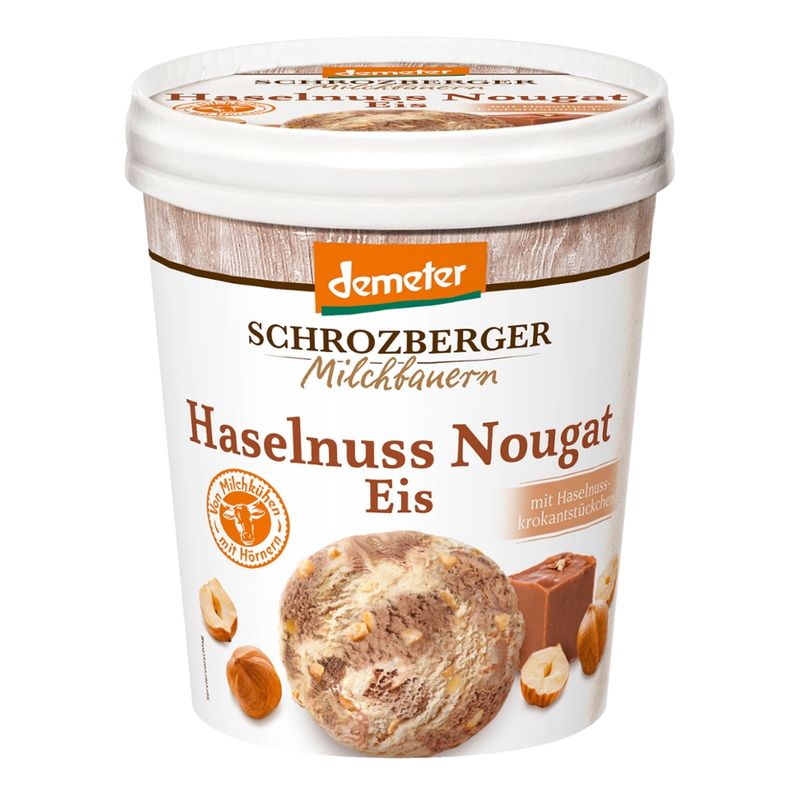Schrozberger Milchbauern Dem. Haselnuss-Nougat Eis 500 ml - Produktbild