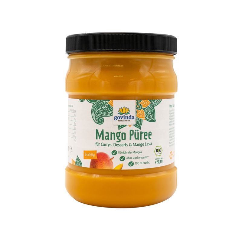 Govinda Mango Püree für Currys, Desserts & Mango Lassi - Produktbild