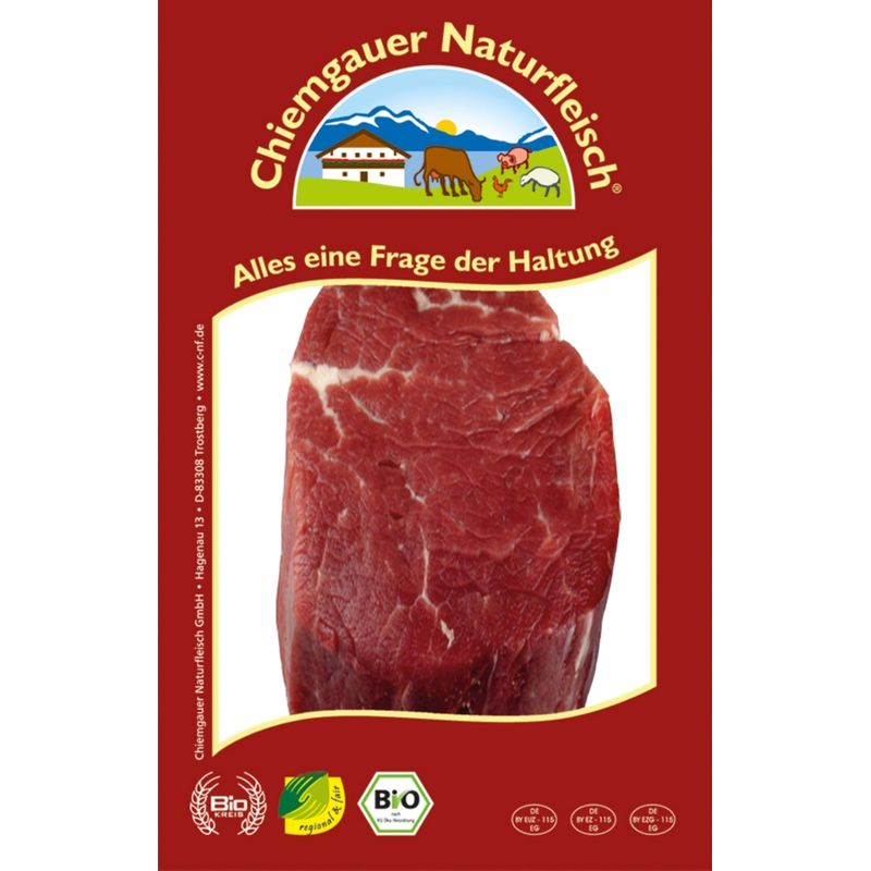 Chiemgauer Naturfleisch R-Filet, ca. 170 g, SB, kbA - Produktbild