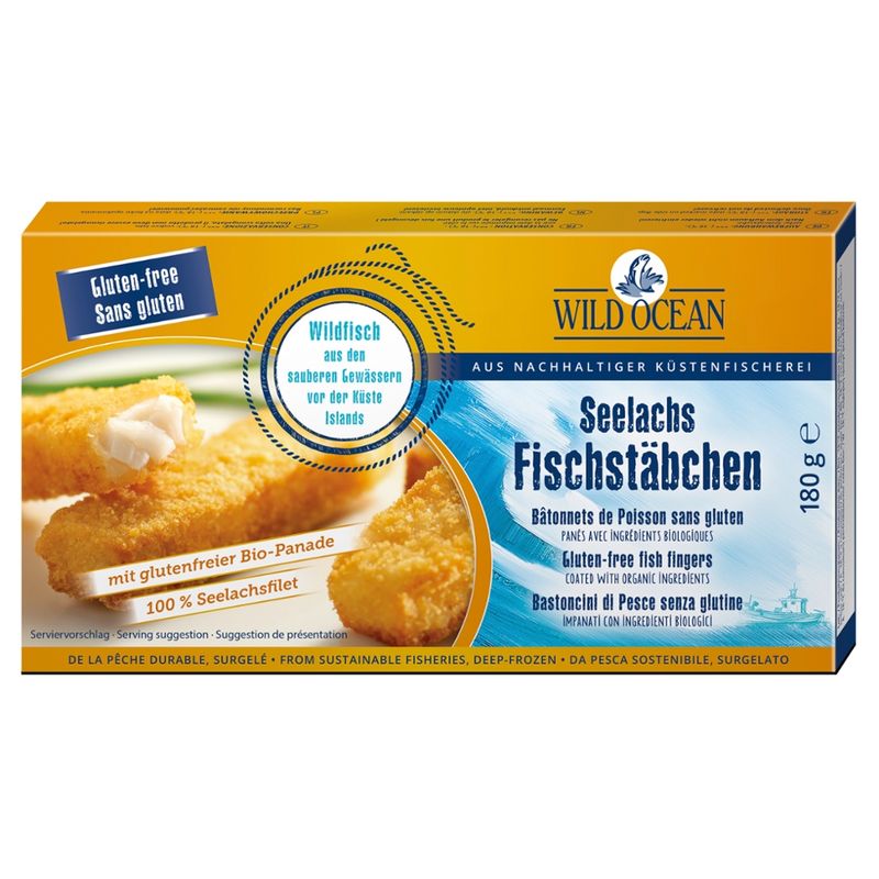 Wild Ocean Seelachs Fischstäbchen mit glutenfreier Bio-Panade - Produktbild