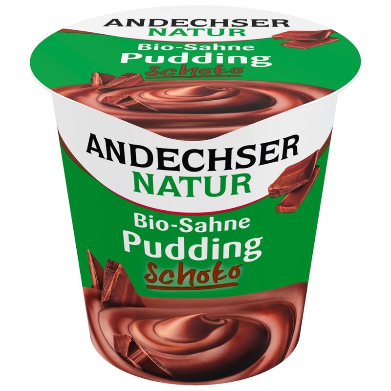Andechser Natur Bio Sahne-Pudding Schokolade 10% - Produktbild