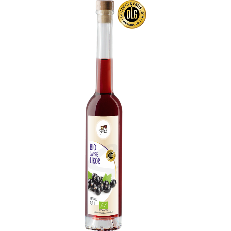 Spitz BIO Cassis Likör mit Fruchtsaft 0.1 l, 18 vol% - Produktbild