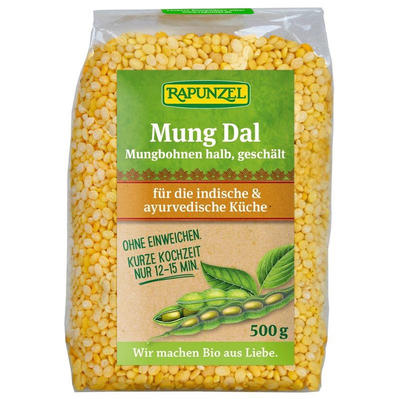 Rapunzel Mung Dal, Mungbohnen halb, geschält - Produktbild