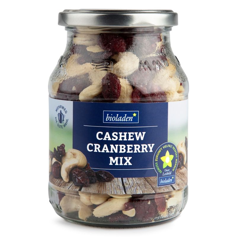 bioladen Cashew-Cranberry-Mix im Pfandglas - Produktbild