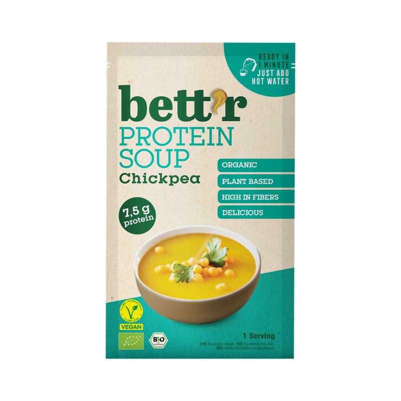 Bett'r Bio Proteinsuppe mit Kichererbsen, 30g, Bettr - Produktbild