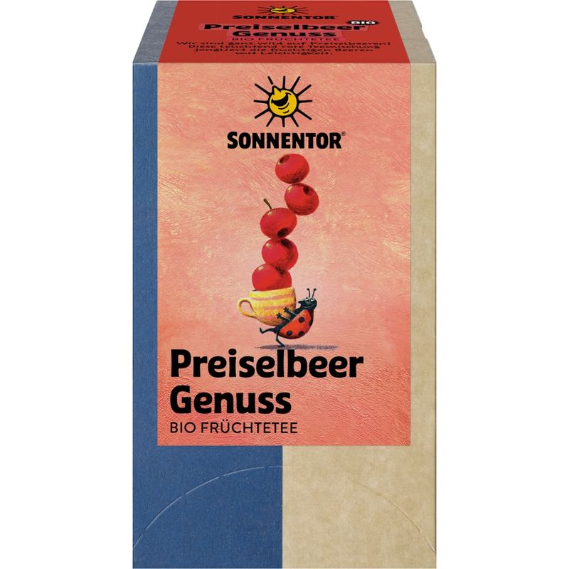 Sonnentor Preiselbeer Genuss Früchtetee, Doppelkammerbeutel - Produktbild