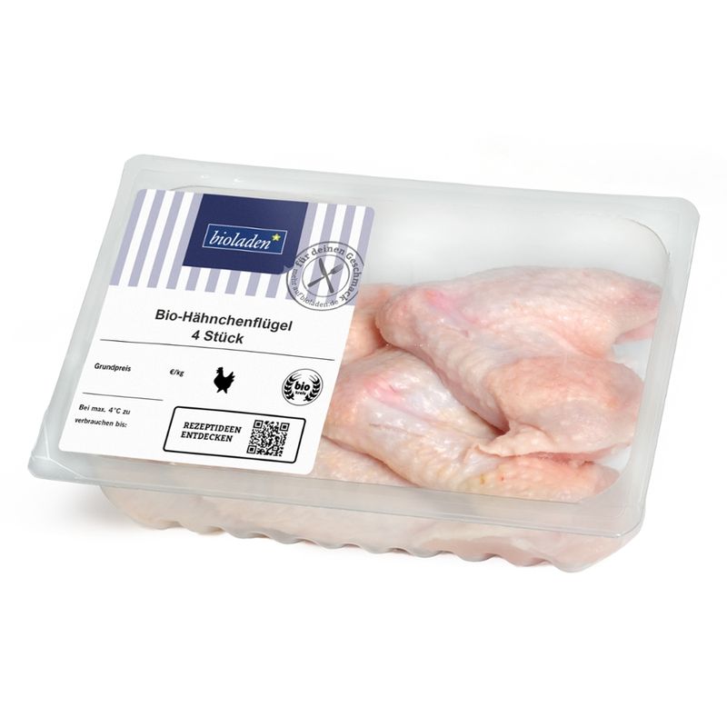 bioladen Hähnchenflügel, 4 Stück - Produktbild
