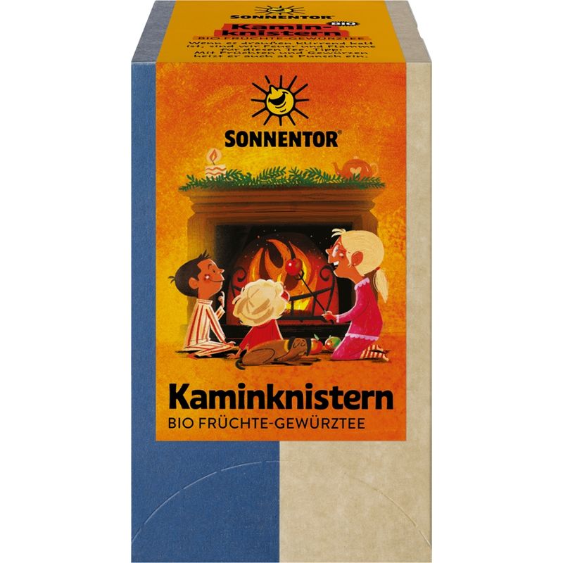 Sonnentor Kaminknistern Früchtetee, Doppelkammerbeutel - Produktbild