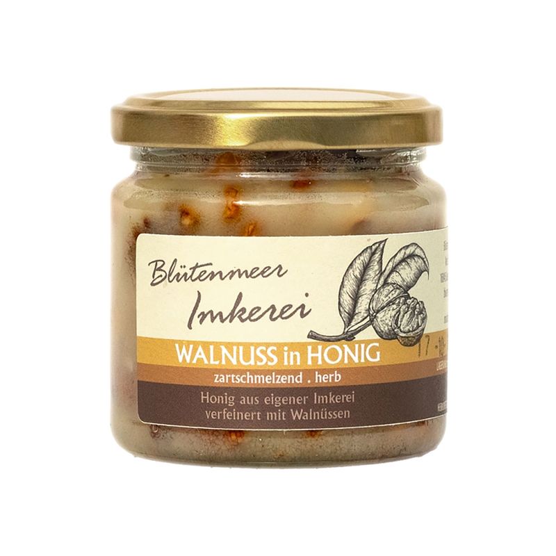 Blütenmeer Imkerei Bioland Walnuss in Honig aus der Blütenmeer Imkerei - Produktbild