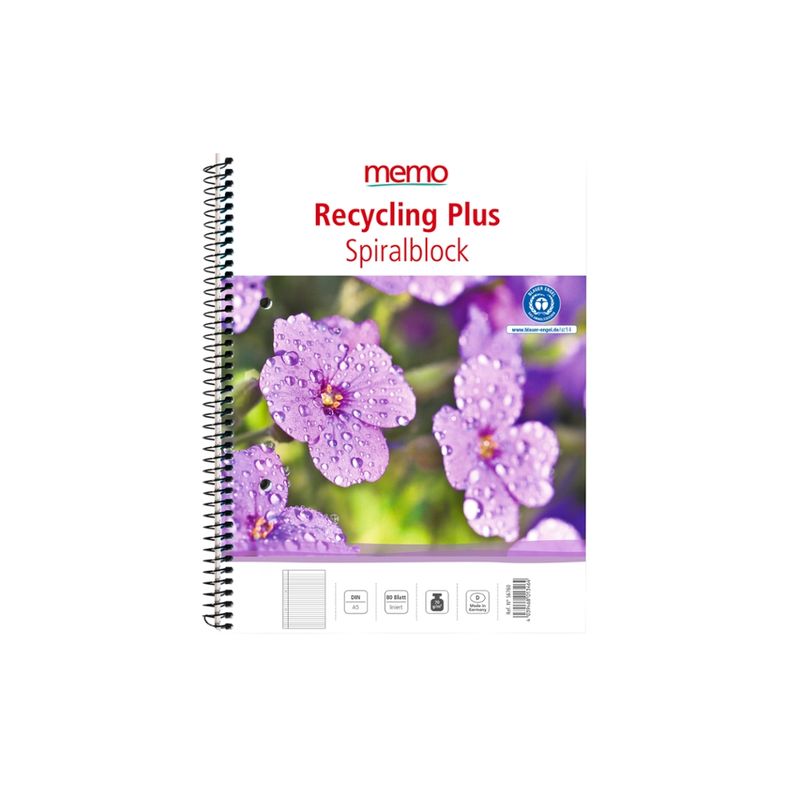 memo memo Spiralo RC-Plus A5 liniert 80 Blatt - Produktbild