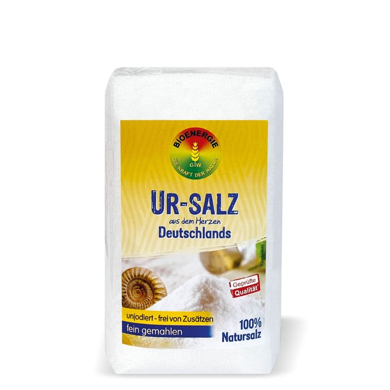 BIOENERGIE UR-SALZ aus dem Herzen Deutschlands, fein gemahlen, unjodiert, frei von Zusätzen - Produktbild