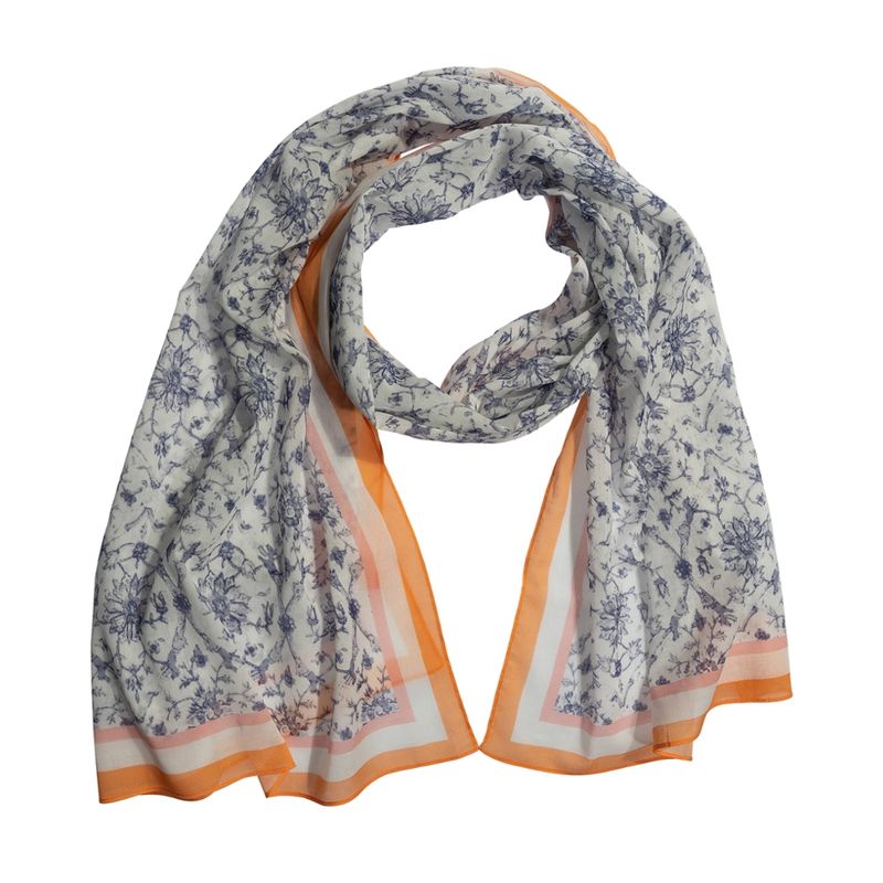 LIVING CRAFTS Tuch flower/blue 70x195 cm - Produktbild